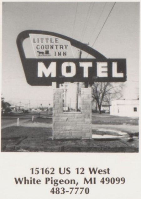 Little Country Inn (White Pigeon Motel) - 1990 Yearbook Ad (newer photo)
